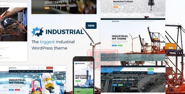 Industrial 1.6.2完美汉化中文版|工业制造工厂响应式WordPress主题模板-搬主题