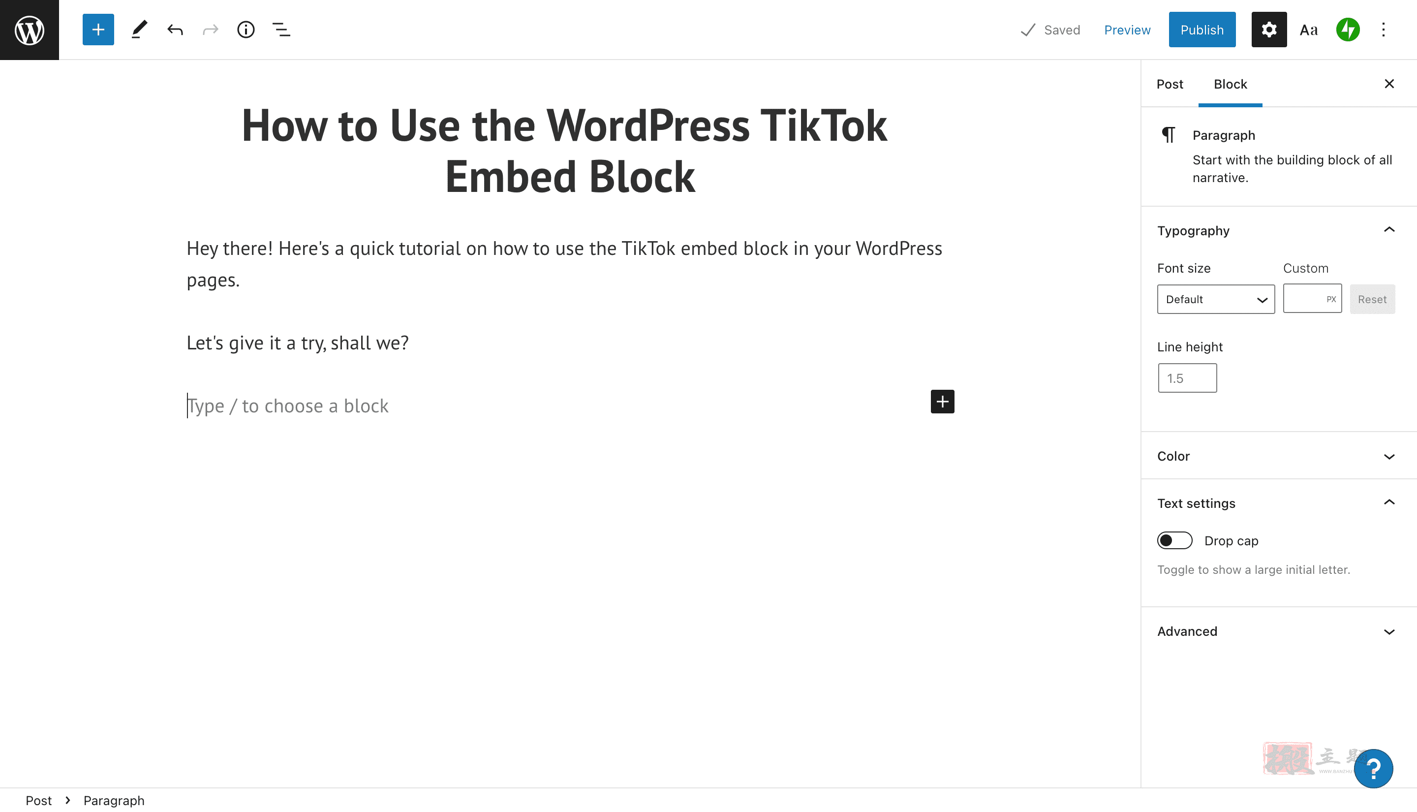 图片[2]-WordPress使用教程之使用WordPress TikTok嵌入区块-搬主题