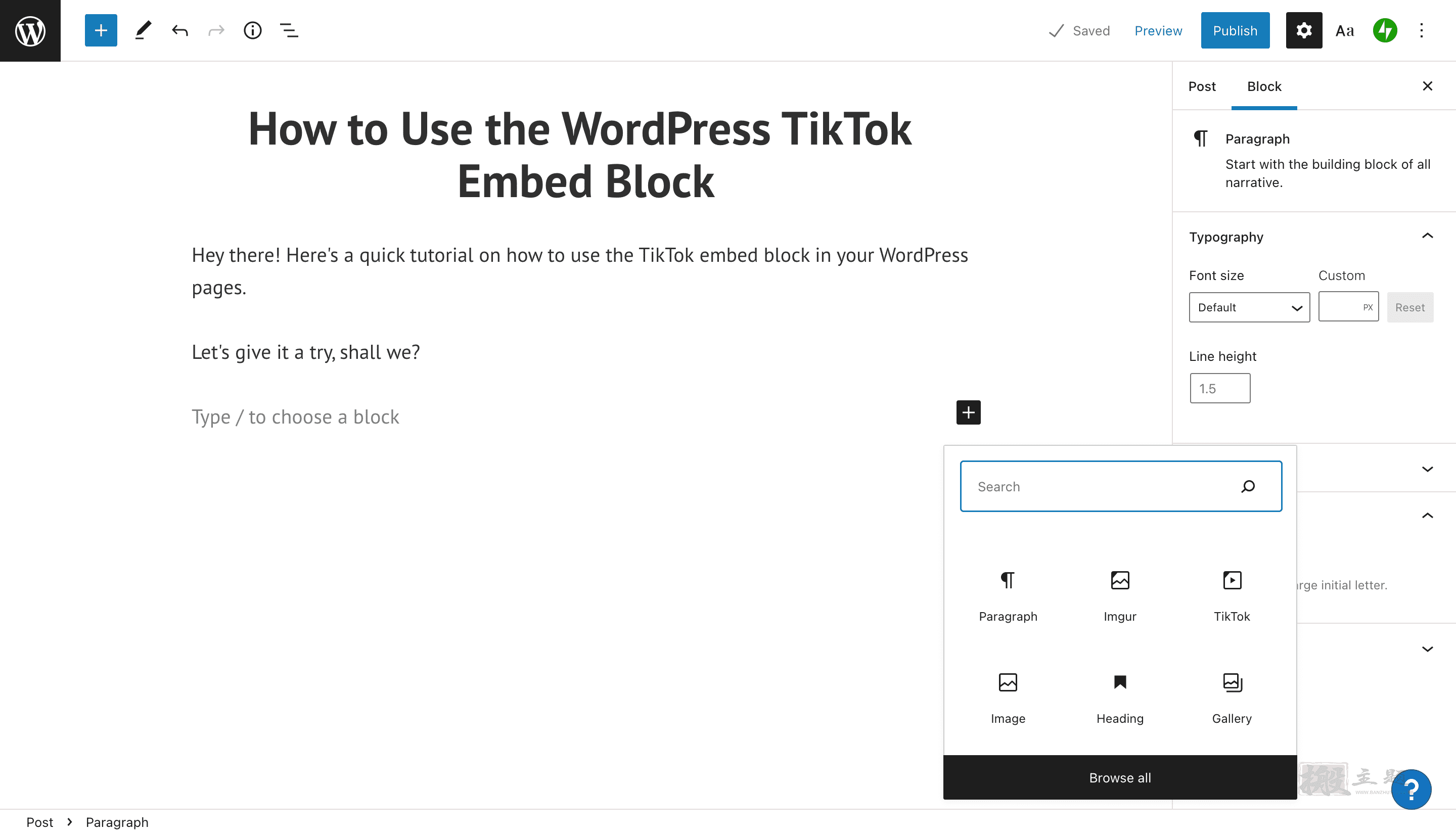 图片[3]-WordPress使用教程之使用WordPress TikTok嵌入区块-搬主题