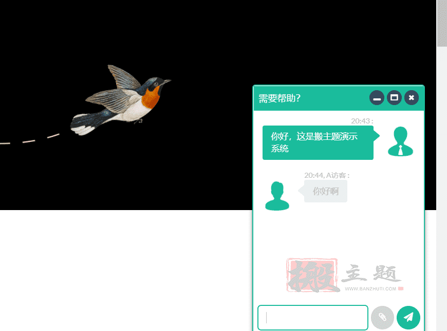 图片[5]-WP Flat Visual Chat汉化中文版|WordPress实时聊天客服远程视图插件介绍-搬主题