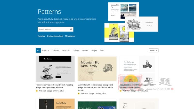 WordPress.org Pattern Creator现在向公众开放-搬主题