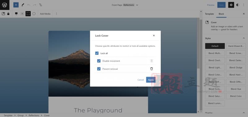 Gutenberg 12.9增加了块状锁定UI 自动图案注册和完整的主题导出-搬主题