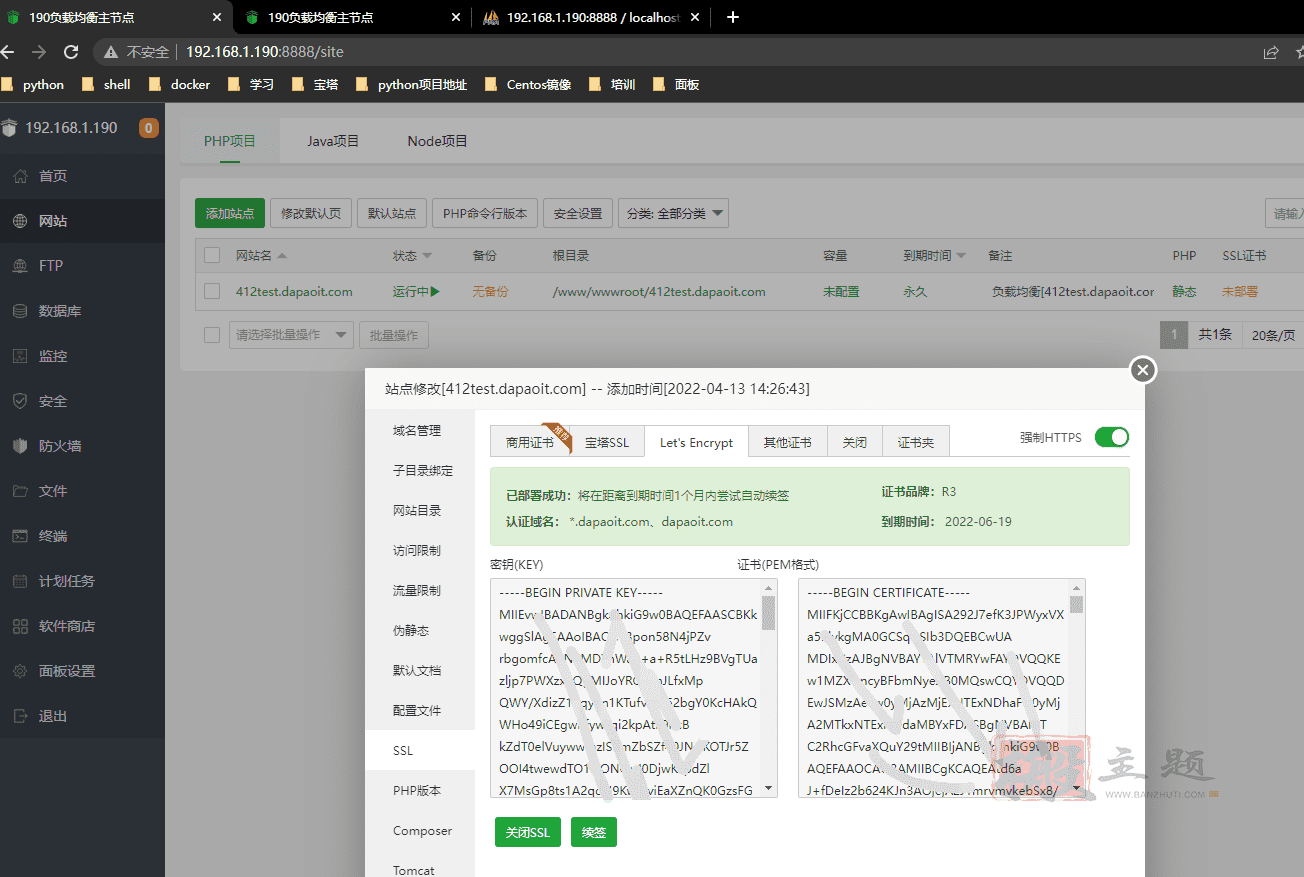 图片[31]-通过BT宝塔面板对WordPress博客站点进行负载均衡优化设置图文教程-搬主题