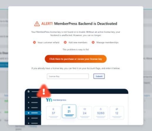 MemberPress插件在支持许可到期后将用户封锁无法使用-搬主题