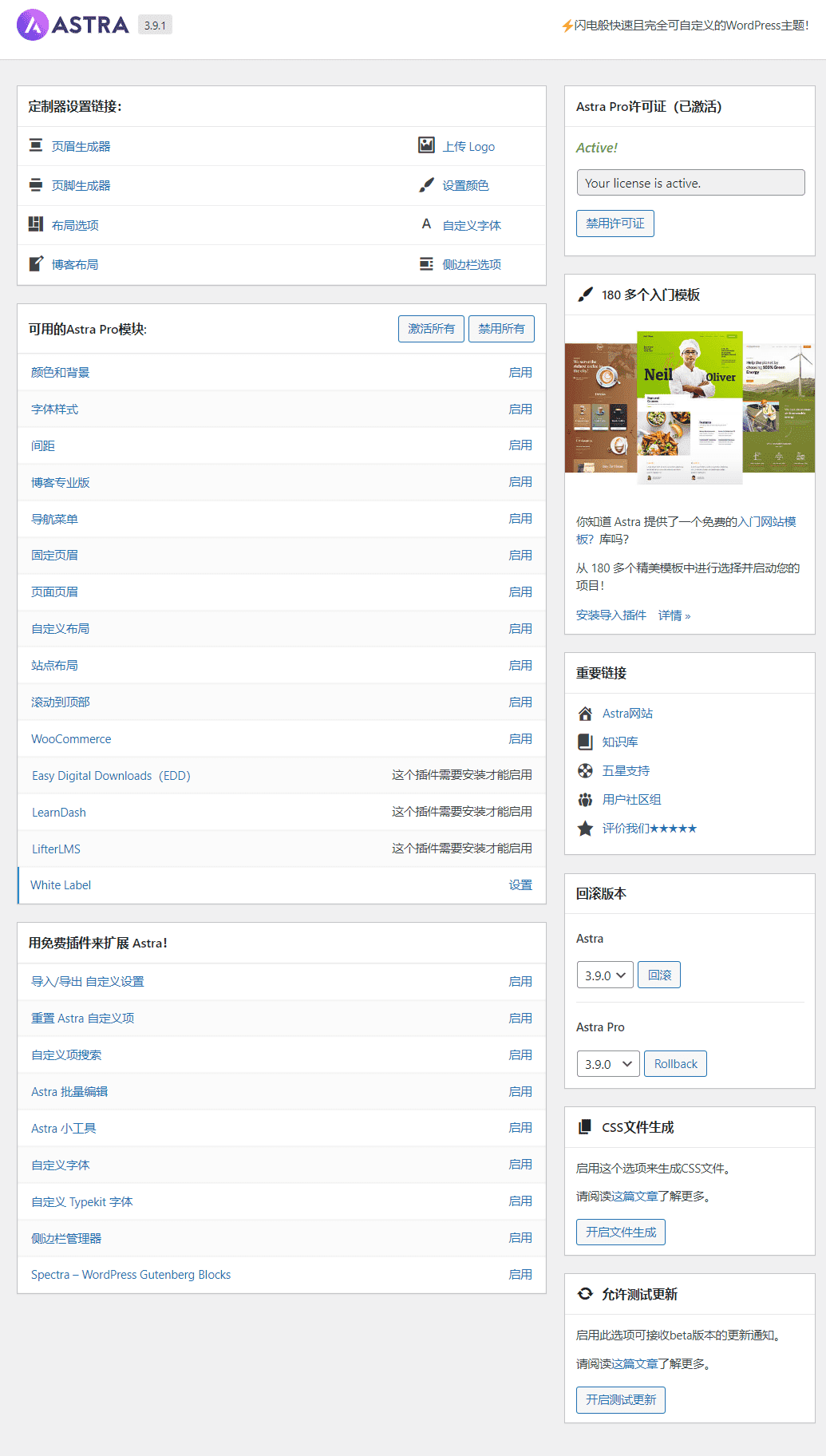 图片[5]-Astra 3.9.1/Astra Pro 3.9.1完美汉化中文版(可导入高级模板)|页面自定义设计轻量简洁WordPress主题-搬主题