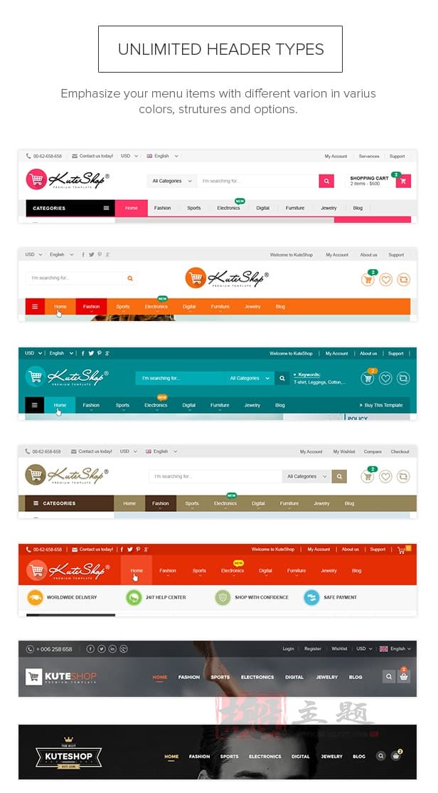 图片[8]-KuteShop汉化中文版|时尚奢侈品珠宝商城Elementor WooCommerce主题介绍（支持 RTL）-搬主题