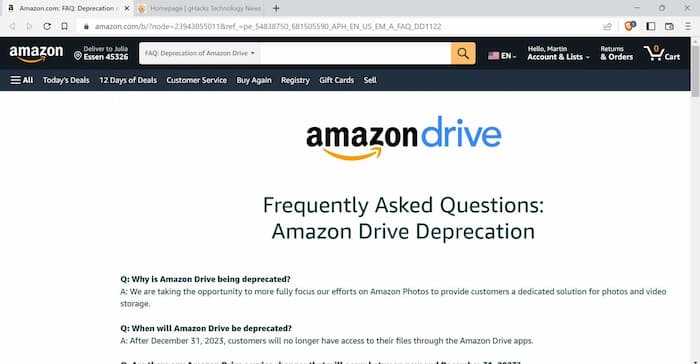 亚马逊云存储服务Amazon Drive明年正式关停-搬主题