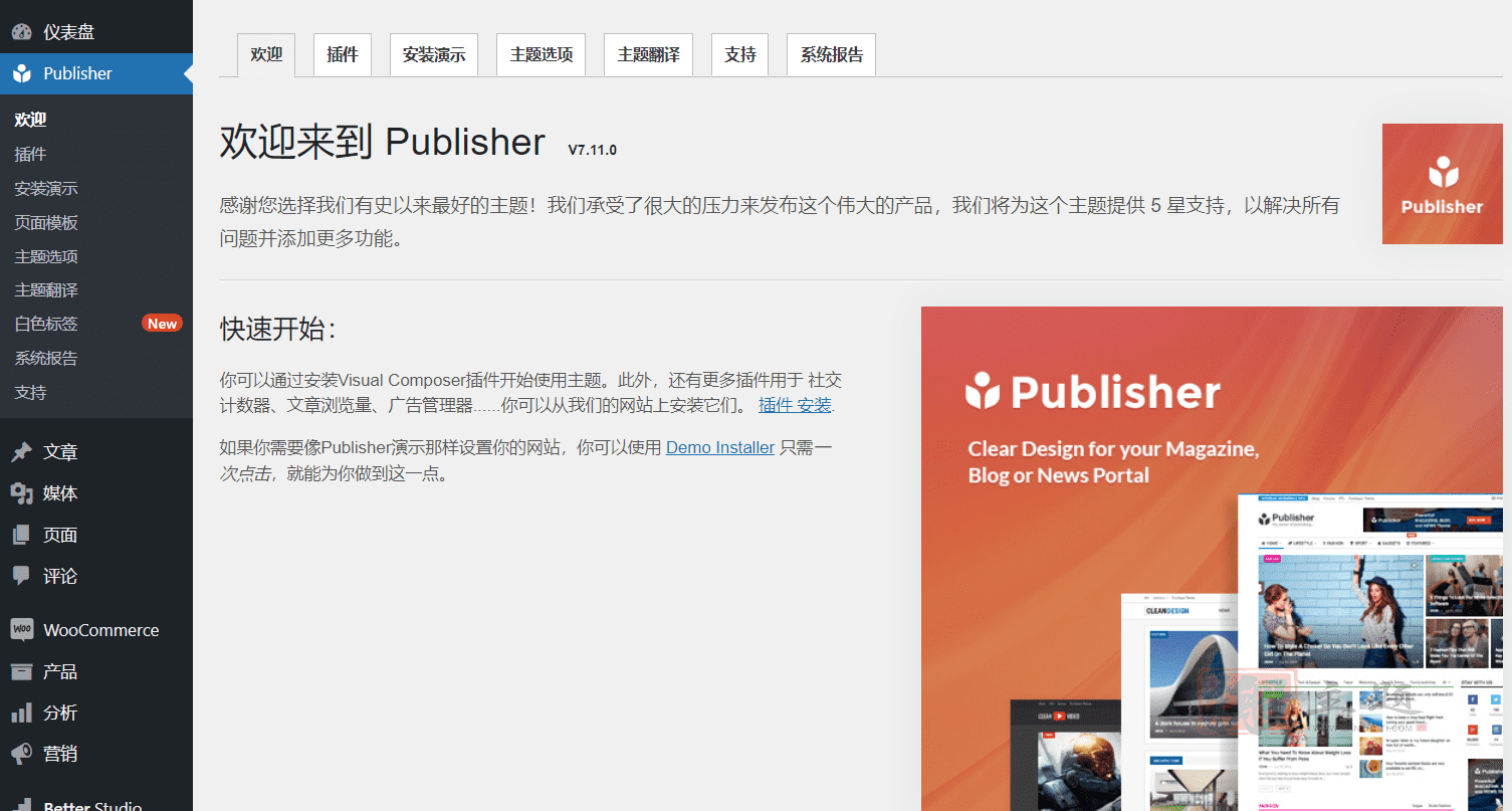 图片[2]-Publisher Pro 7.12.0汉化中文版|杂志报纸博客多合一WordPress主题-搬主题