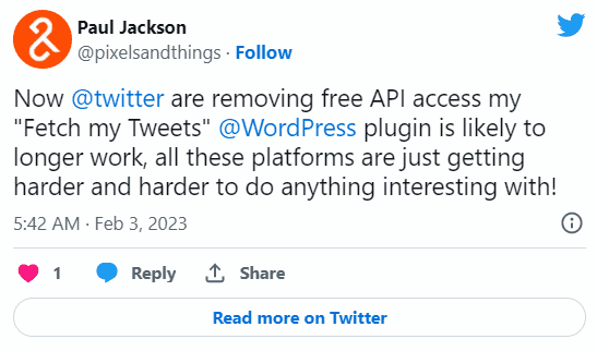 图片[2]-WordPress插件开发人员收到Twitter API更改之前警报-搬主题