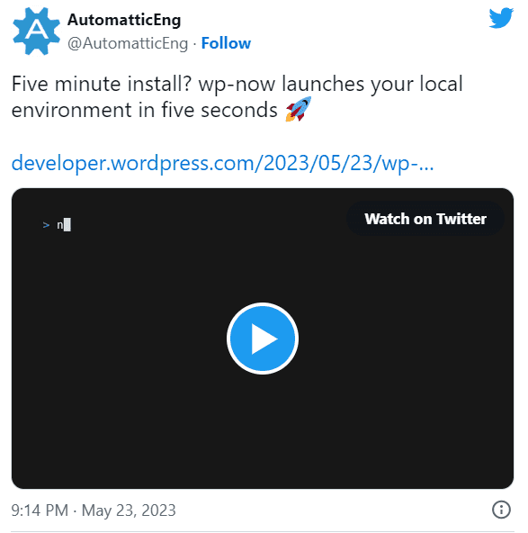 Automattic发布wp-now 支持的本地开发环境-搬主题