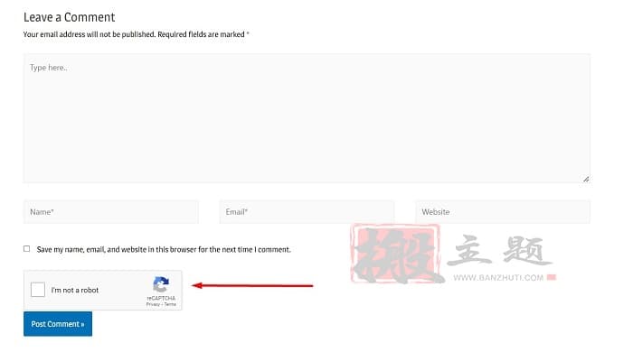 不用插件在WordPress评论中添加reCAPTCHA教程-搬主题