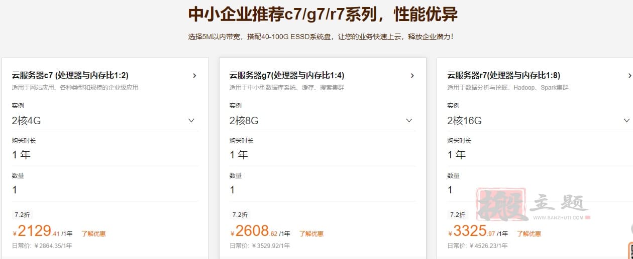图片[2]-阿里云轻量应用服务器与通用/计算型等主机区别及选择参考-搬主题