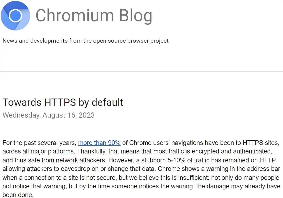 图片[2]-Chrome谷歌浏览器将为所有用户默认启用HTTPS-first-搬主题