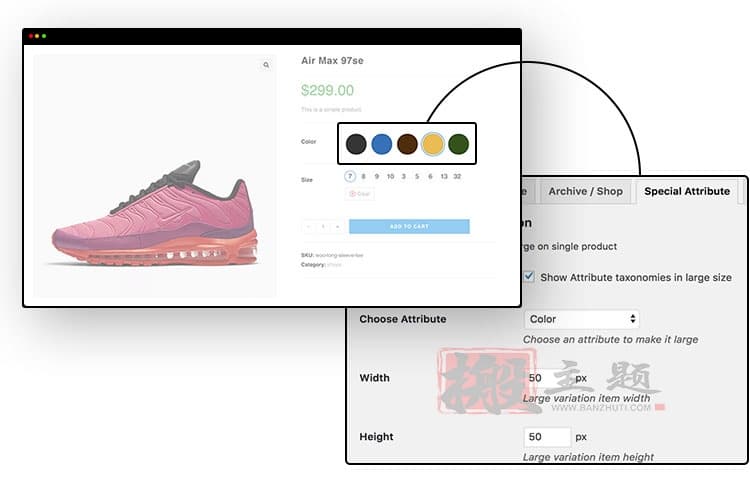 图片[18]-Variation Swatches for WooCommerce Pro汉化中文版|WooCommerce产品属性变体色板插件介绍-搬主题