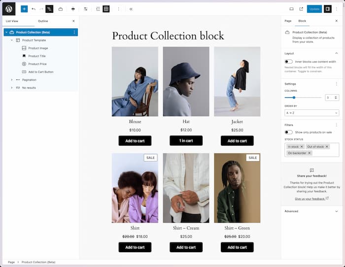 WooCommerce Blocks插件11.0.0版本在测试版中添加产品收藏区块-搬主题