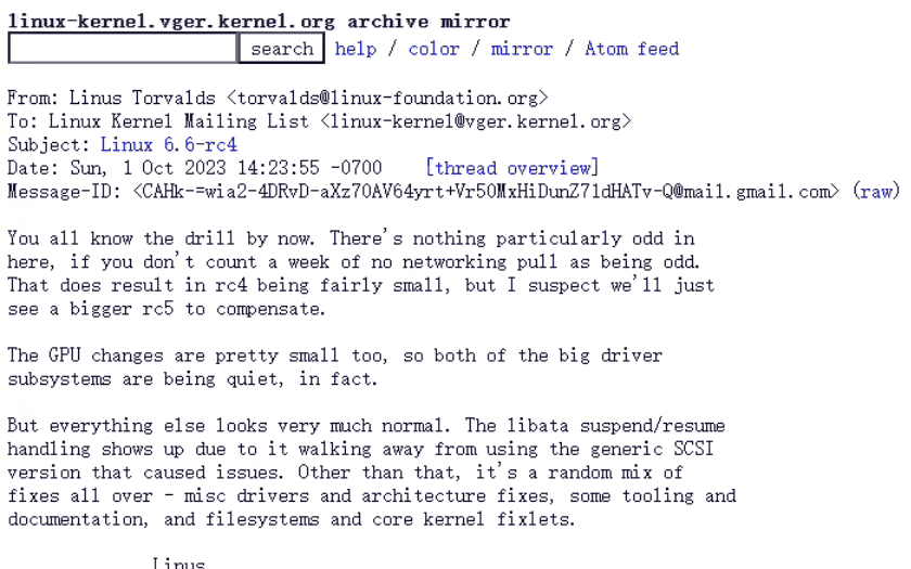 图片[2]-Linux 6.6-rc4发布 预计月底迎来正式版-搬主题