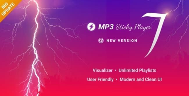 MP3 Sticky Player 7.5.1汉化中文版|MP3音视频自定义播放器WordPress插件-搬主题