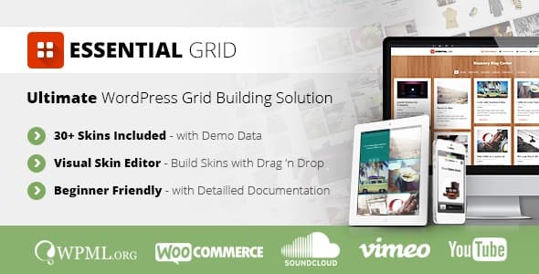 Essential Grid 3.1.1汉化中文版|高级精美网格自定义设计WordPress插件-搬主题