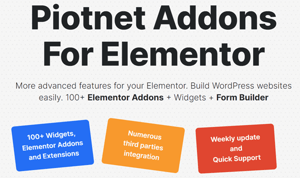 Piotnet Addons For Elementor Pro 7.1.30汉化中文版|Elementor功能扩展插件-搬主题