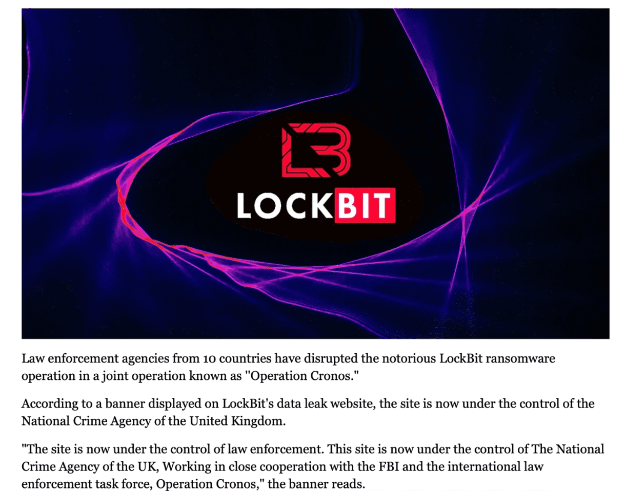 图片[2]-11国执法部门联手打击关停LockBit黑客组织网站-搬主题