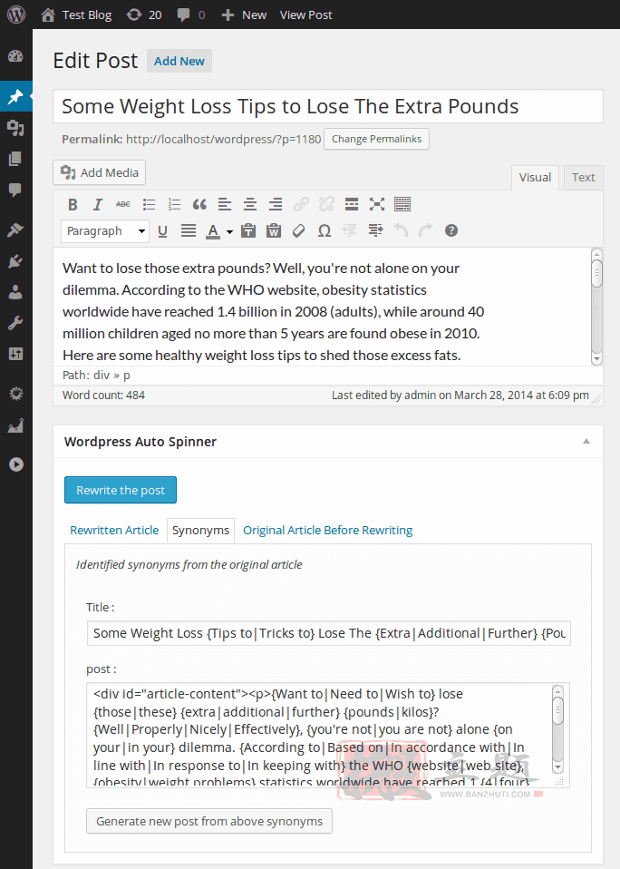 图片[3]-WordPress Auto Spinner 3.26.0英文专业版|WordPress文章伪原创插件-搬主题