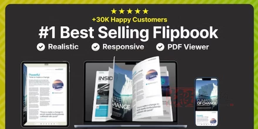 Real3D FlipBook 4.9.4中文版|WordPress文件图像3D翻页特效插件-搬主题