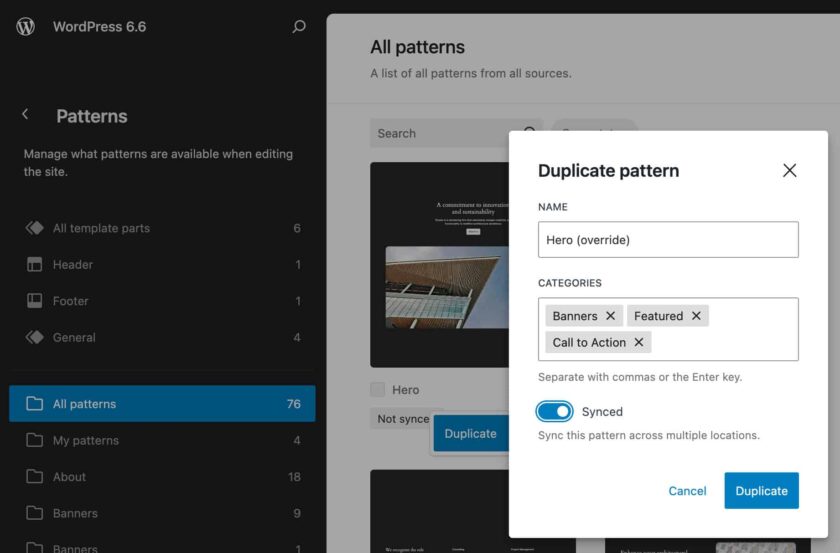 图片[2]-WordPress 6.6版本更新 样板覆盖、区块绑定 API、数据视图功能大全-搬主题