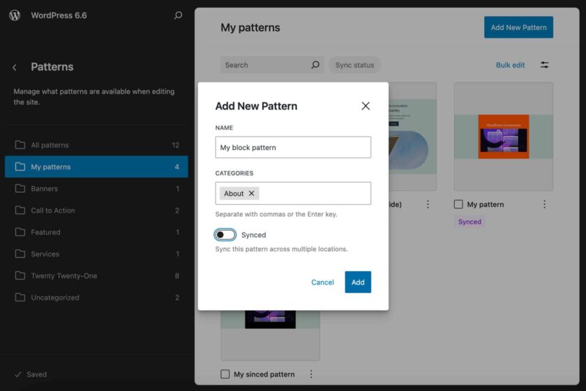 图片[25]-WordPress 6.6版本更新 样板覆盖、区块绑定 API、数据视图功能大全-搬主题