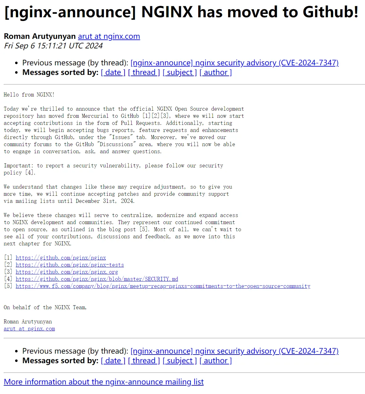 Nginx开源代码仓库迁移到GitHub-搬主题