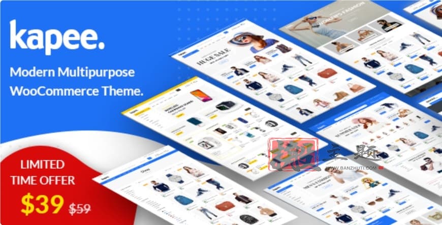 Kapee 1.7.1汉化中文版|时尚轻量WooCommerce WordPress主题模板-搬主题