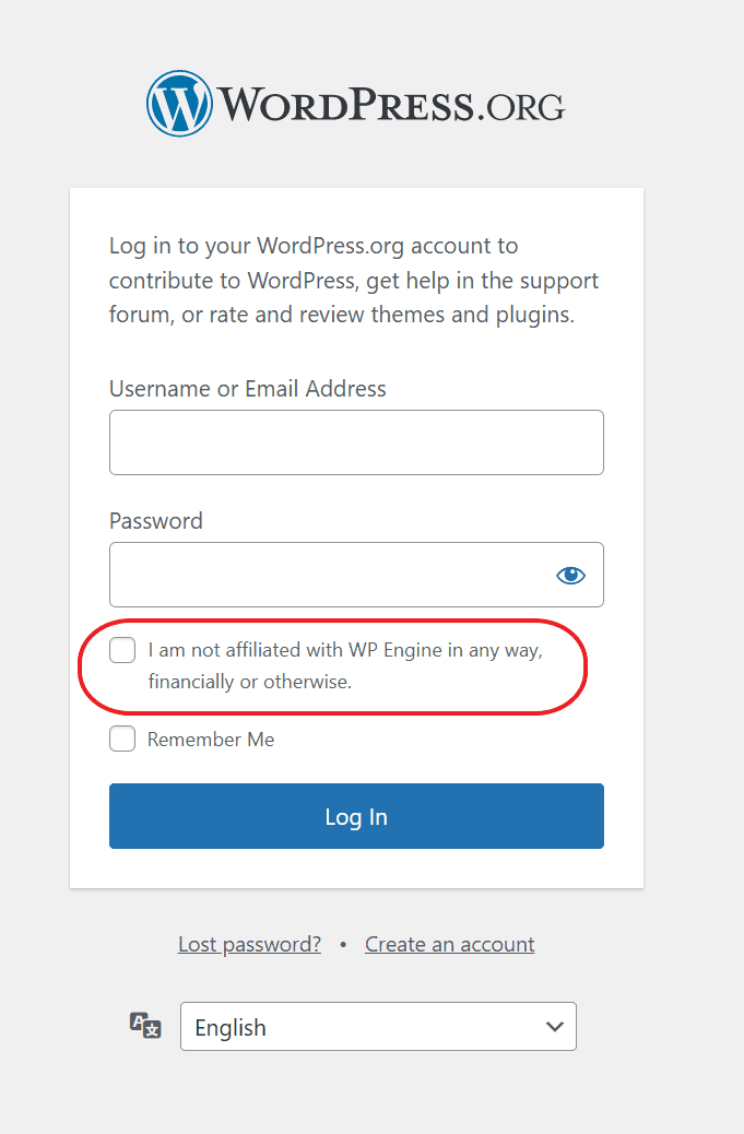 Automattic移除WP.org登录复选框和WP Engine Tracker CSV文件-搬主题