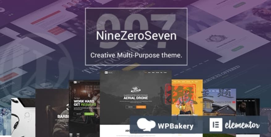 907 NineZeroSeven汉化中文版|多用途多功能企业WordPress主题介绍-搬主题