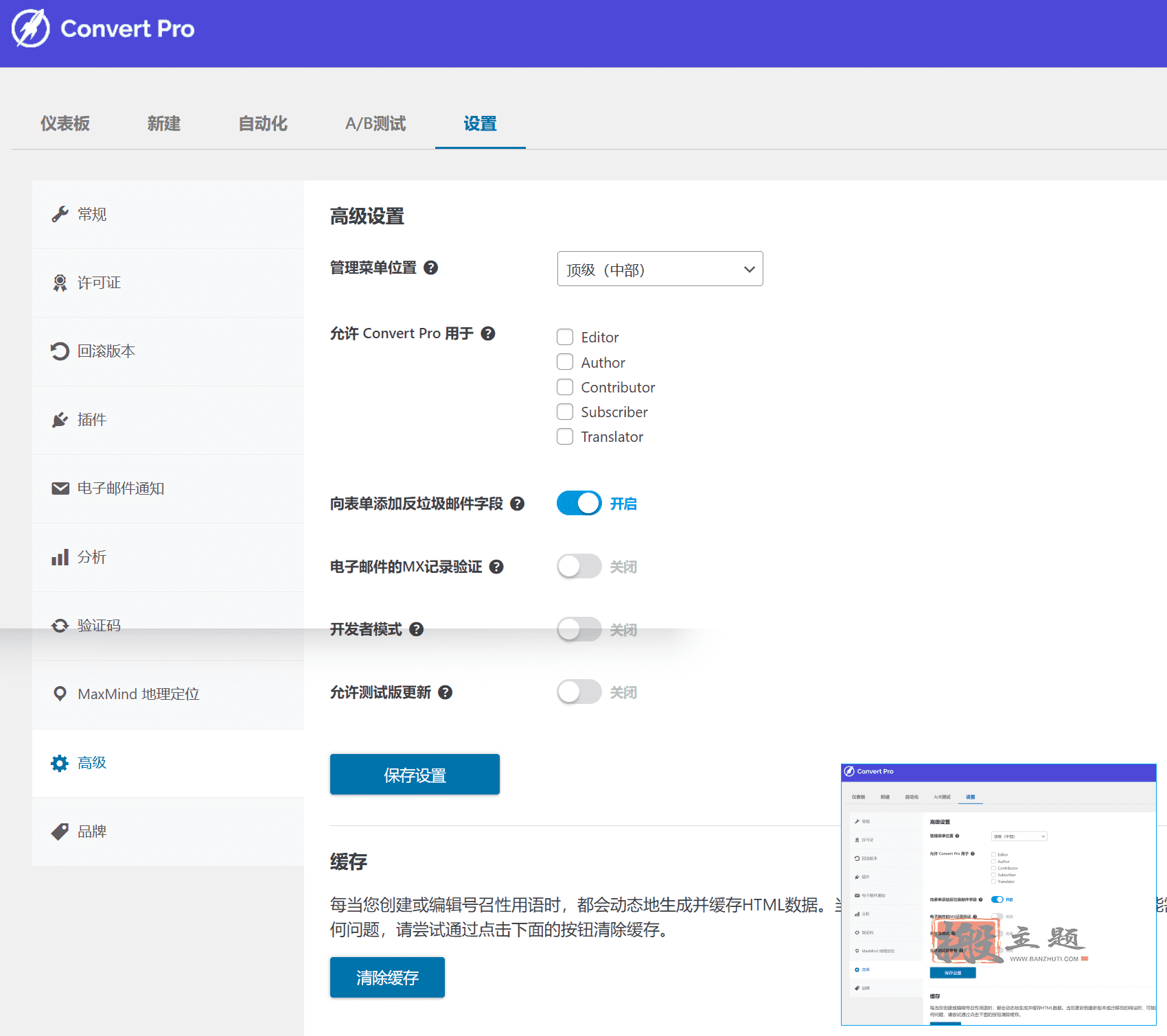 图片[12]-Convert Pro汉化中文版|电子邮件订阅和潜在客户生成插件WordPress插件介绍-搬主题