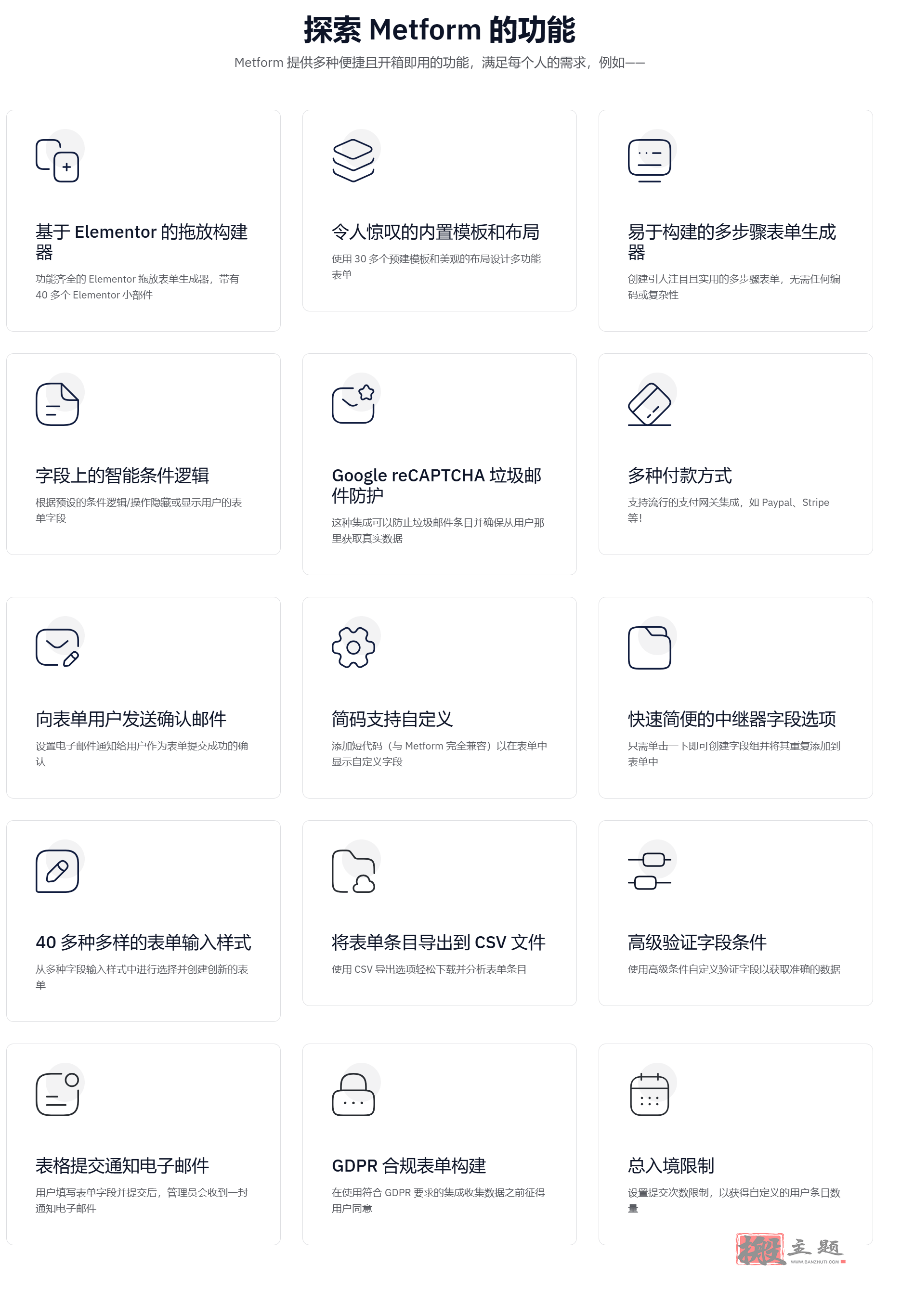 图片[3]-MetForm Pro汉化中文版|Elementor拖放式联系表单生成器插件介绍-搬主题