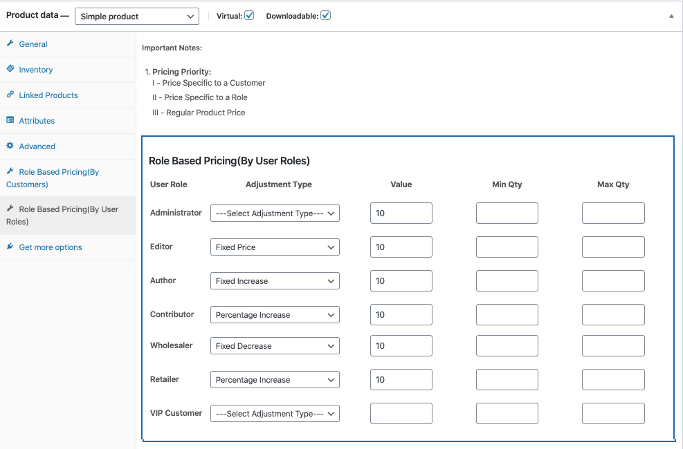 图片[3]-WooCommerce Role Based Pricing汉化中文版|WooCommerce基于角色定价插件介绍-搬主题